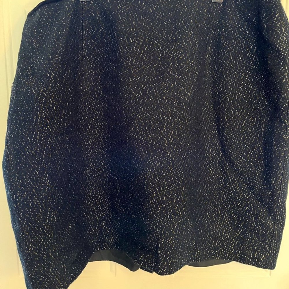 Talbots Black and Gold Wool Skirt